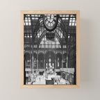 Penn Station 370 Seventh Avenue Train Station Concourse New York black and white photography - photo Mini Art Print Gallery Image 1