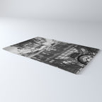 Penn Station 370 Seventh Avenue Train Station Concourse New York black and white photography - photo Rug Gallery Image 3