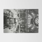 Penn Station 370 Seventh Avenue Train Station Concourse New York black and white photography - photo Rug Gallery Image 2