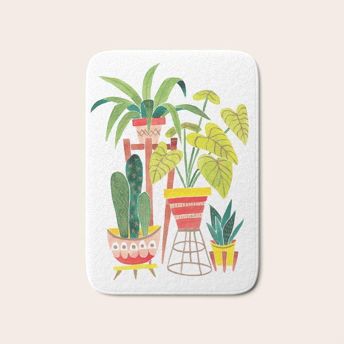 Happy Plants Happy Home Bath Mat Gallery Image 1