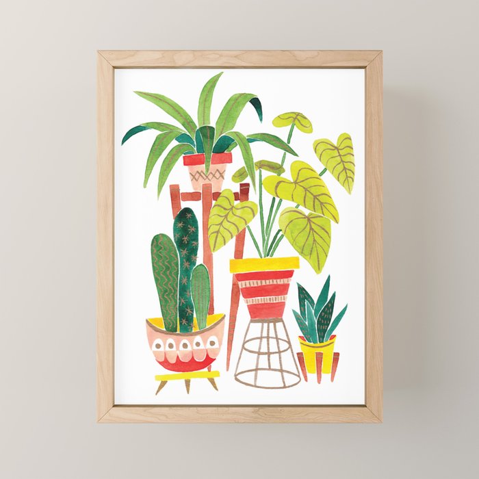 Happy Plants Happy Home Mini Art Print Gallery Image 1