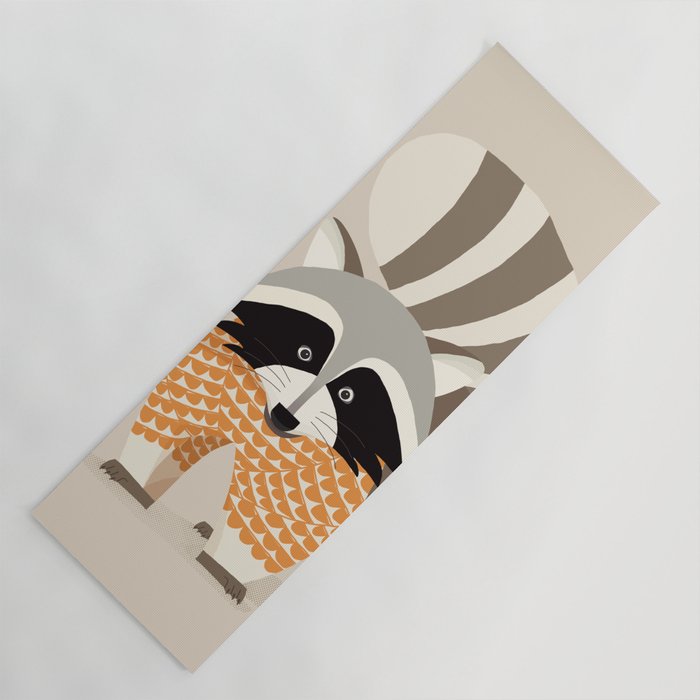 Whimsical Raccoon Yoga Mat
