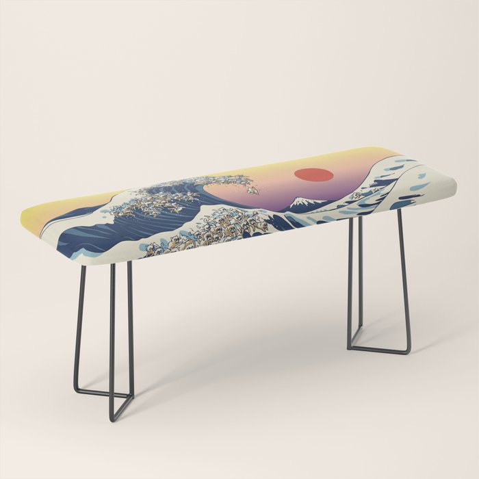The Great Wave Of  Cat Bench Gallery Image 1