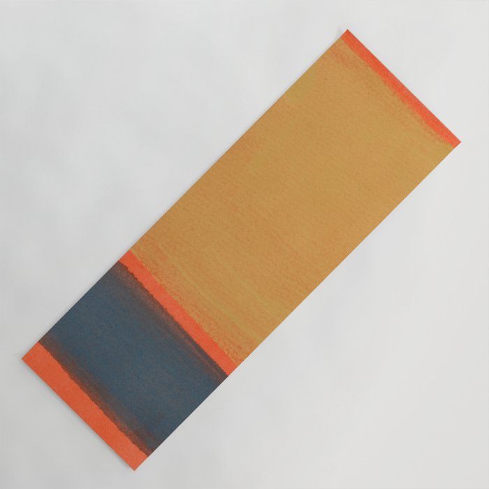 Colourful Field Lemon Slate Blue Yoga Mat Gallery Image 1
