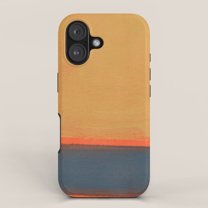 Colourful Field Lemon Slate Blue iPhone Case Gallery Image 1
