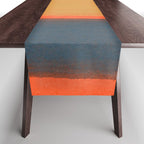 Colourful Field Lemon Slate Blue Table Runner Gallery Image 1