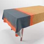 Colourful Field Lemon Slate Blue Tablecloth Gallery Image 1