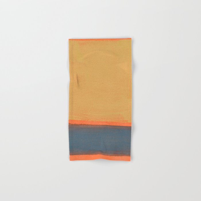 Colourful Field Lemon Slate Blue Bath Towel Gallery Image 1