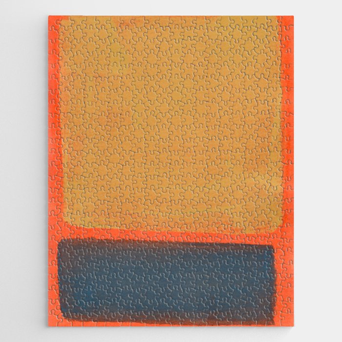 Colourful Field Lemon Slate Blue Jigsaw Puzzle Gallery Image 1