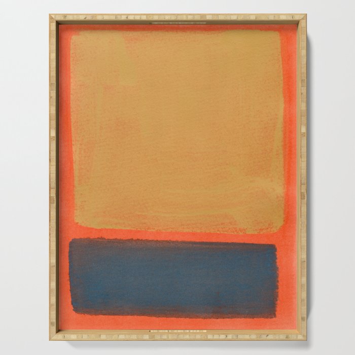 Colourful Field Lemon Slate Blue Serving Tray Gallery Image 1