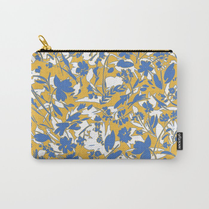 Simplistic silhouette flowers YB Carry All Pouch Gallery Image 1