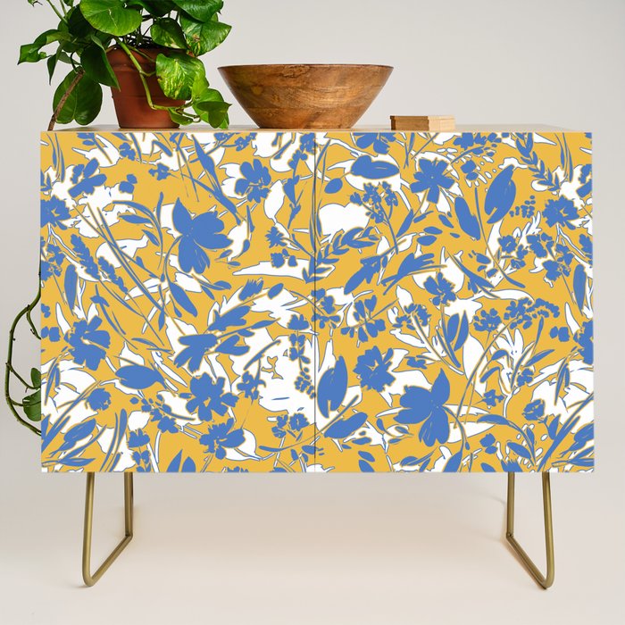 Simplistic silhouette flowers YB Credenza Gallery Image 1
