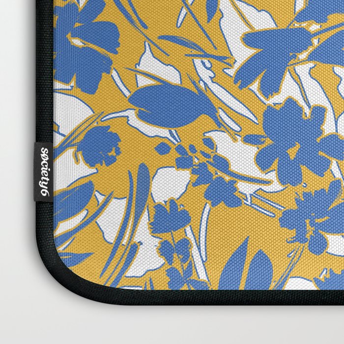 Simplistic silhouette flowers YB Laptop Sleeve Gallery Image 3
