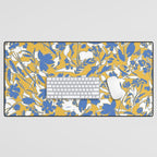 Simplistic silhouette flowers YB Desk Mat Gallery Image 1