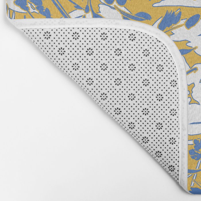 Simplistic silhouette flowers YB Bath Mat Gallery Image 2