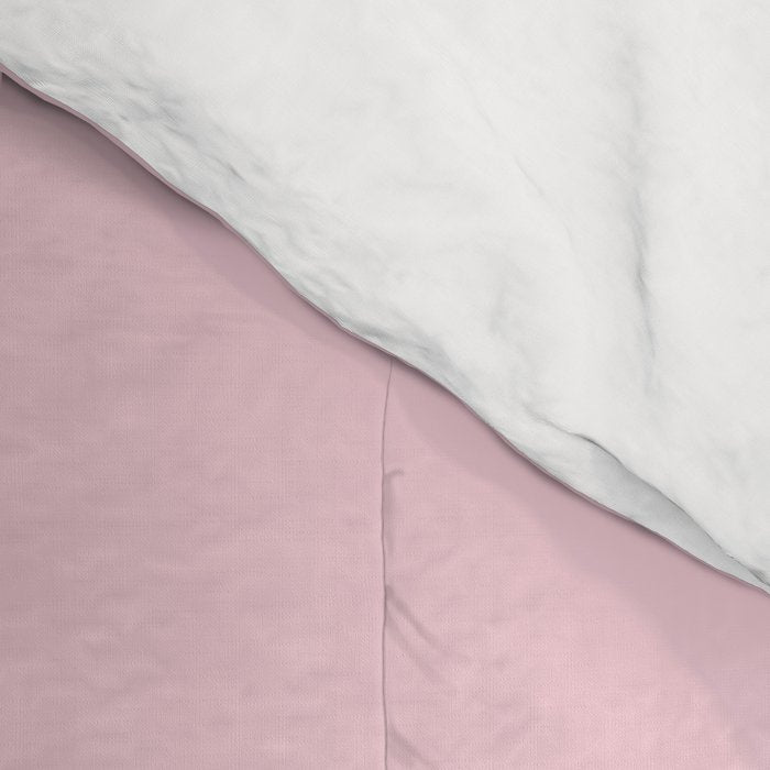 One more chapter // pastel pink background orange tabby cat striped mug with plants fuchsia pink and green books  Comforter Gallery Image 4