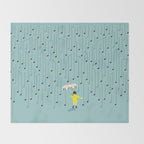 Singing in the Rain v2 Throw Blanket Gallery Image 2