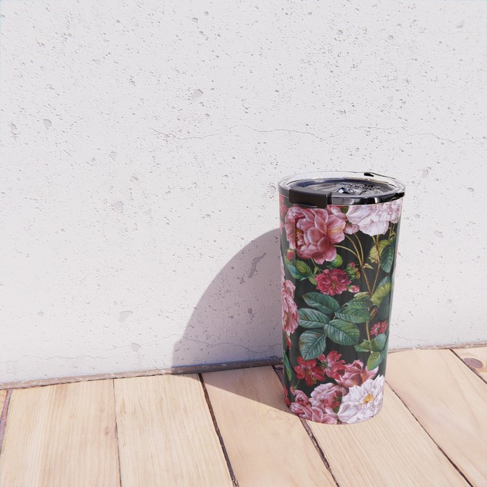 Red Floral Garden Travel Mug Gallery Image 4