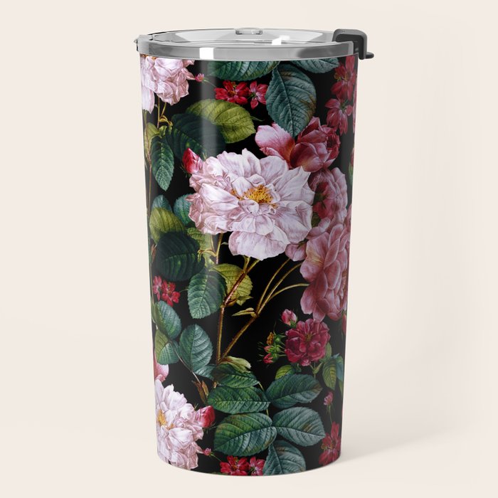 Red Floral Garden Travel Mug Gallery Image 2