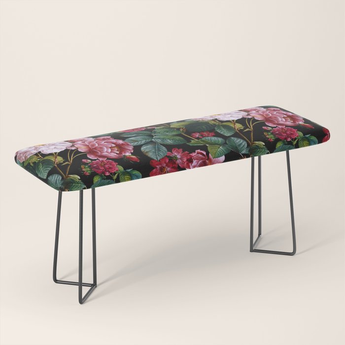 Red Floral Garden Bench Gallery Image 1