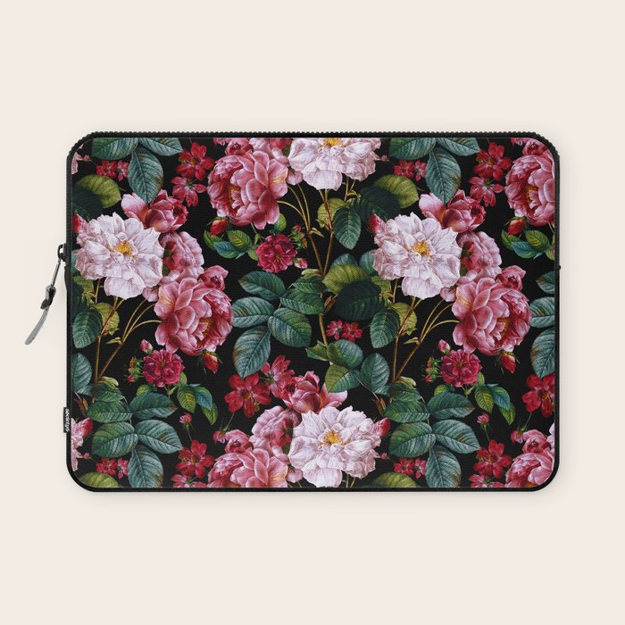 Red Floral Garden Laptop Sleeve Gallery Image 1