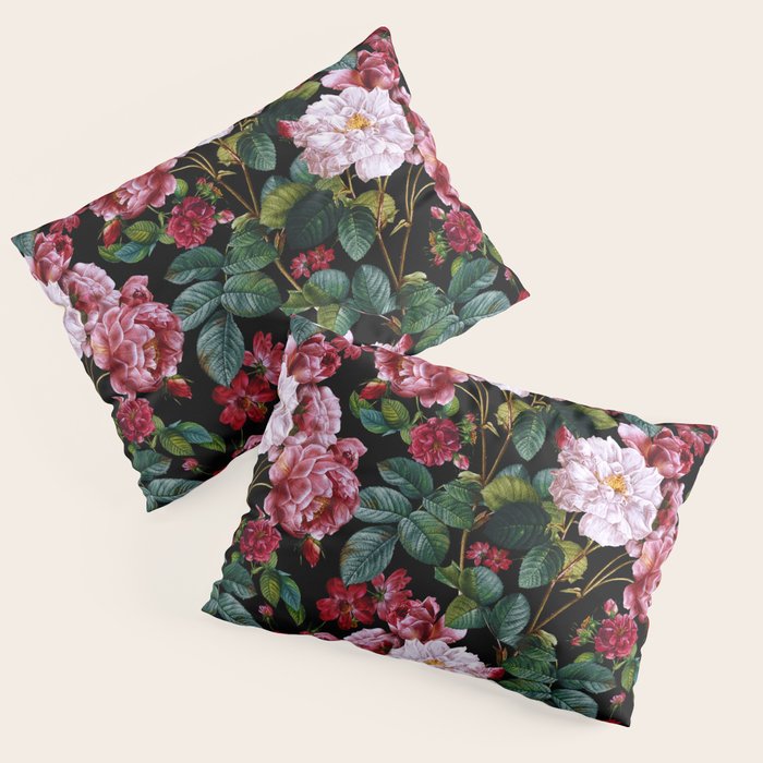 Red Floral Garden Pillow Sham Gallery Image 3