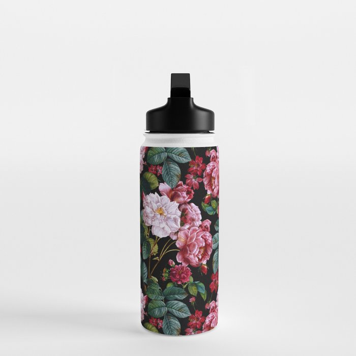 Red Floral Garden Water Bottle Gallery Image 3