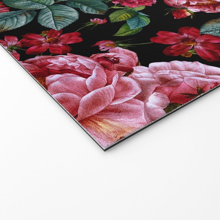 Red Floral Garden Welcome Mat Gallery Image 2