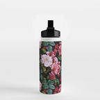 Red Floral Garden Water Bottle Gallery Image 2