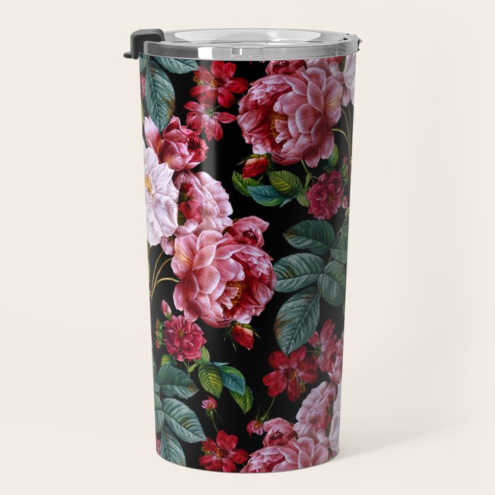 Red Floral Garden Travel Mug Gallery Image 3
