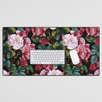 Red Floral Garden Desk Mat Gallery Image 1