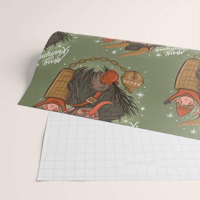Merry Krampus Wrapping Paper Gallery Image 2