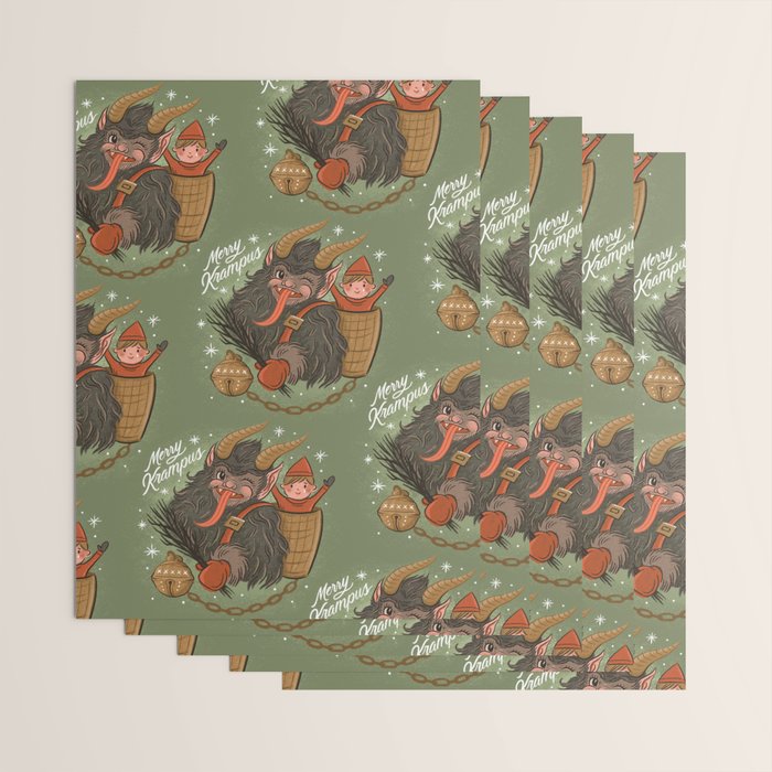 Merry Krampus Wrapping Paper Gallery Image 3