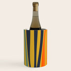 Midcentury Terzo Stripes Abstract Minimalist Pattern Mustard Blue Orange Wine Chiller Gallery Image 1