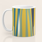 Midcentury Terzo Stripes Abstract Minimalist Pattern Mustard Blue Orange Coffee Mug Gallery Image 3