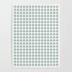 Clovers XXIX Teal Green Botanical Pattern Poster Gallery Image 4