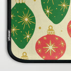 Vintage Christmas Ornaments Baubles Red Green Laptop Sleeve Gallery Image 3