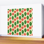 Vintage Christmas Ornaments Baubles Red Green Wall Mural Gallery Image 2