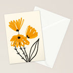 The Cosmo Yellow Flowers 02 Stationery Card Gallery Image 2