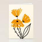The Cosmo Yellow Flowers 02 Stationery Card Gallery Image 2