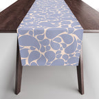 Blue Retro Inspired Paisley Swirl Pattern Table Runner Gallery Image 1