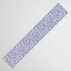 Blue Retro Inspired Paisley Swirl Pattern Table Runner Gallery Image 3