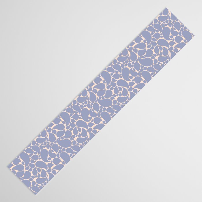 Blue Retro Inspired Paisley Swirl Pattern Table Runner Gallery Image 3