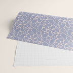 Blue Retro Inspired Paisley Swirl Pattern Wrapping Paper Gallery Image 2