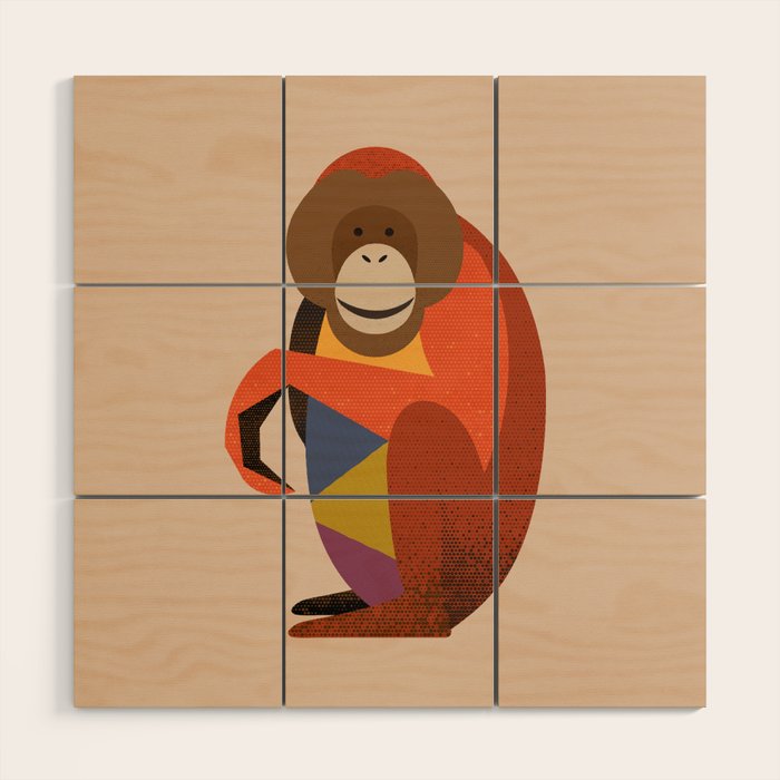 Orangutan Wood Wall Art Gallery Image 1
