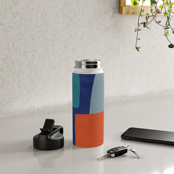 Modern Abstract Minimalism Artwork II Water Bottle Gallery Image 4