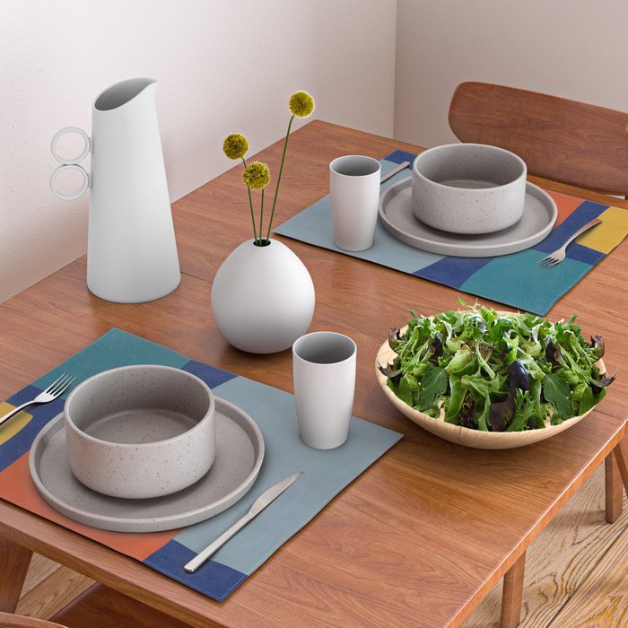 Modern Abstract Minimalism Artwork II Placemat Gallery Image 2