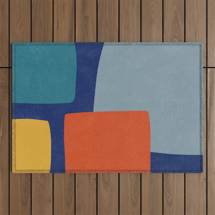 Modern Abstract Minimalism Artwork II Outdoor Rug Gallery Image 1
