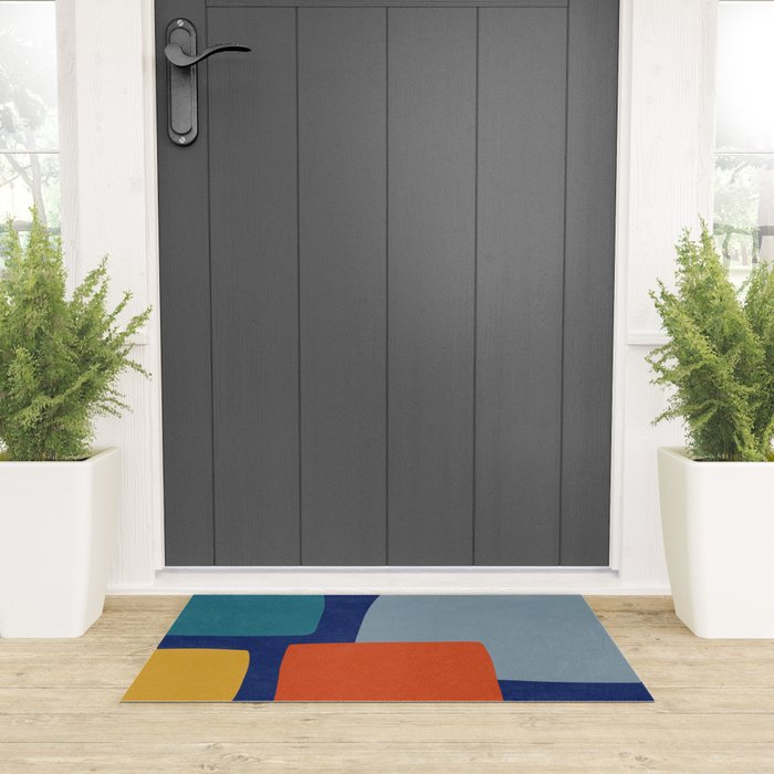 Modern Abstract Minimalism Artwork II Welcome Mat Gallery Image 3
