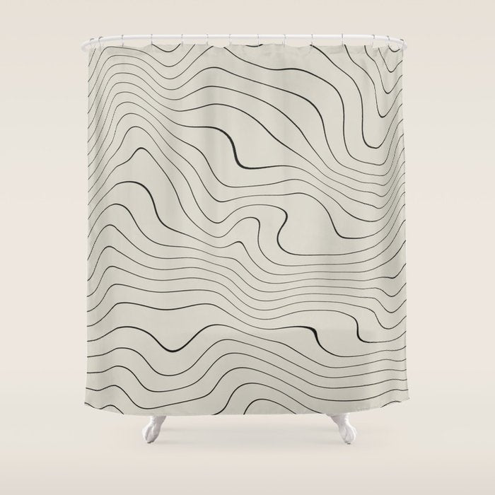 Line Distortion #1 Shower Curtain Gallery Image 1